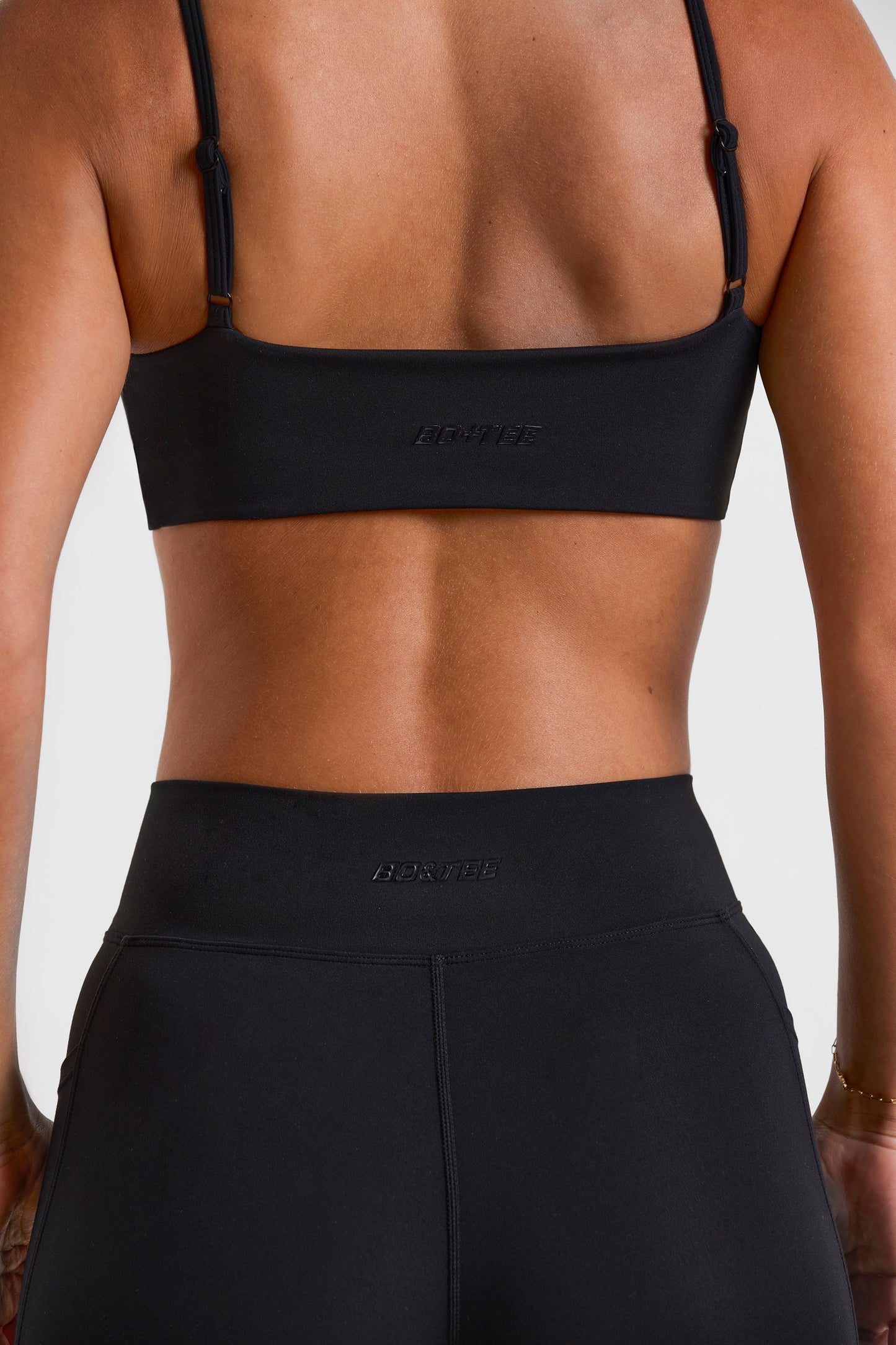 Soft Active Crossover Flared Trousers in Black
