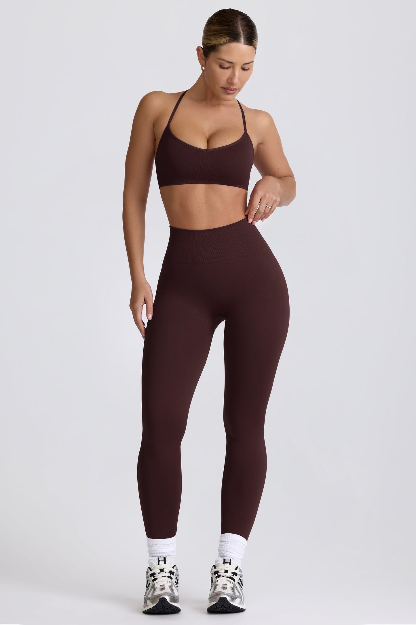 Super Sculpt Seamless High-Waist Leggings in Chocolate