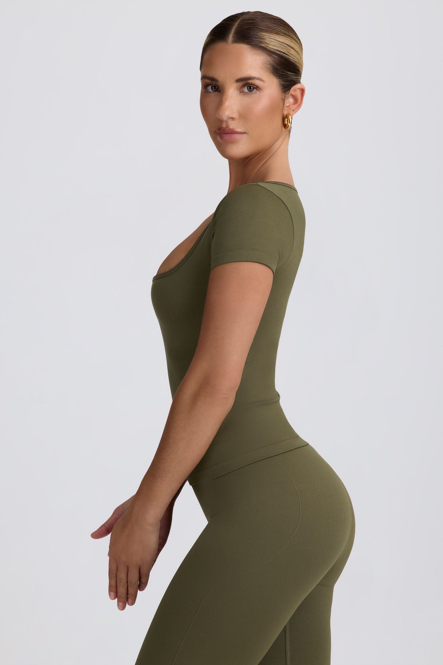 Super Sculpt Seamless T-Shirt in Light Green